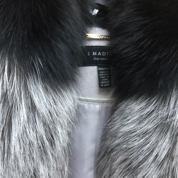 1 Madison Fox Fur Wool-Blend Coat - Picture 16 of 16